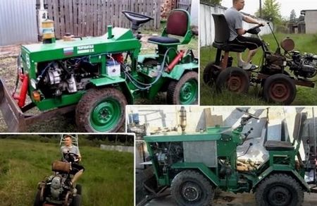 vyrobit, jednonápravový, traktor, vlastníma, rukama, motorové